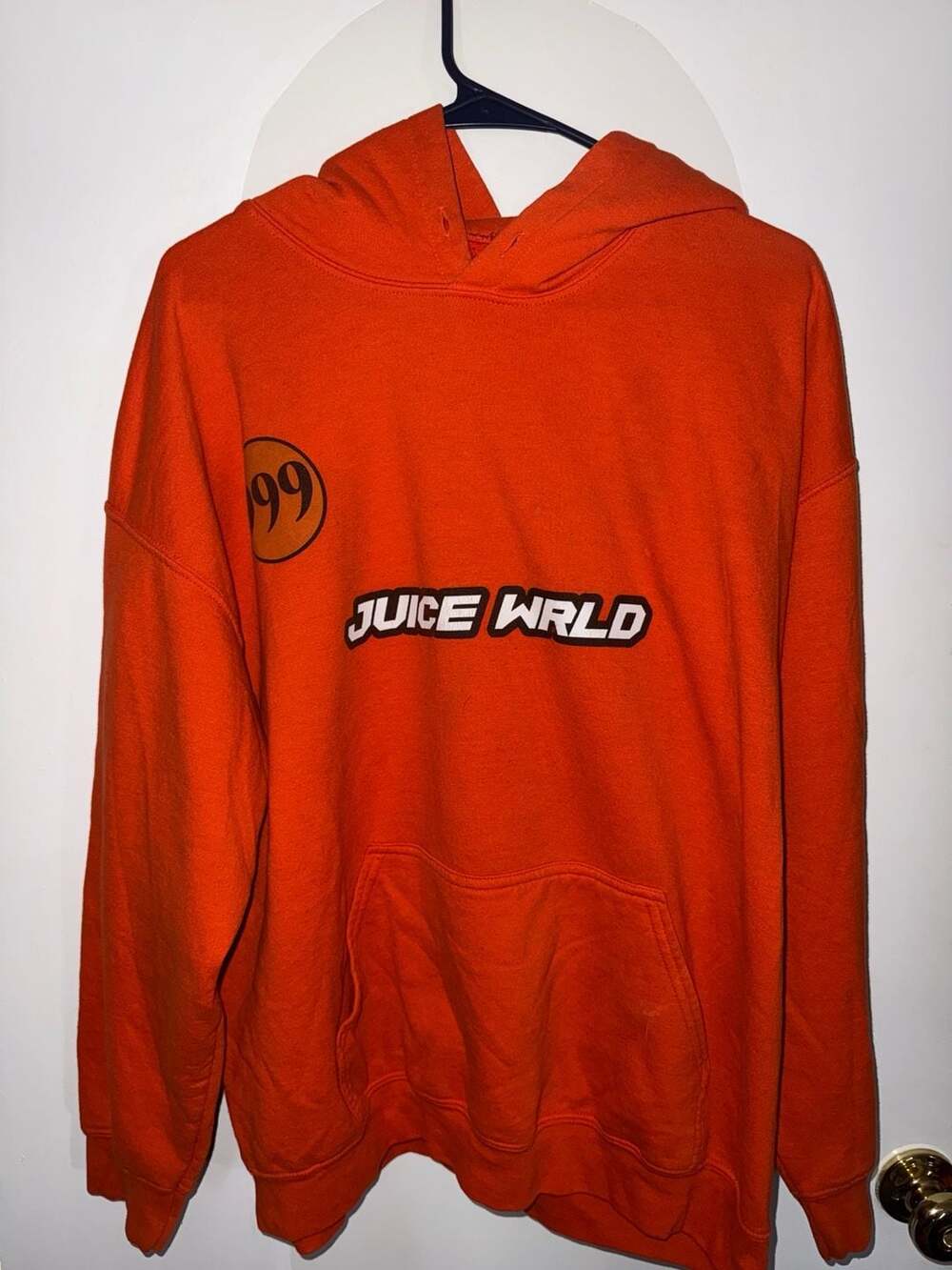 Juice WRLD 999 Club Righteous Orange Hoodie